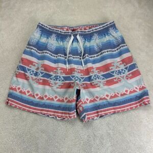 Chubbies 5.5" Swim Shorts Mens XL Multicolor Aztec Pineapple Print Lined Stretch
